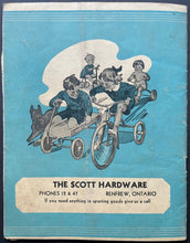 Load image into Gallery viewer, 1930's CCM Scribbler Blue Exercise Book Bicycles Featured Vintage Original
