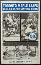 Load image into Gallery viewer, 1964/65 Toronto Maple Leafs Information Book NHL Hockey Media Guide Stanley Cup