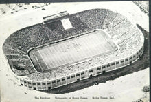 Load image into Gallery viewer, 1950s Notre Dame University Stadium Indiana Football Postcard Vintage