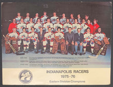 Load image into Gallery viewer, 1975-76 Indianapolis Racers Team Issued Photo + Christmas Card Hockey Facsimile