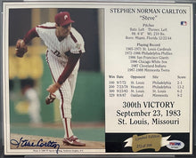 Load image into Gallery viewer, Steve Carlton Signed 300 Win Photo Print #272/300 Phillies Autographed MLB PSA