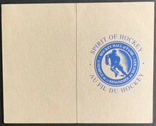 Load image into Gallery viewer, Hockey Hall Of Fame Card Signed Autographed By Lanny McDonald + Cliff Fletcher