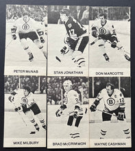 Load image into Gallery viewer, 1980-81 Boston Bruins Mini-Pics NHL Hockey Photo Lot x12 Cards Vintage HOFers