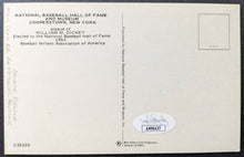 Load image into Gallery viewer, Bill Dickey Signed Hall Of Fame Plaque Autographed Postcard Yankees MLB JSA