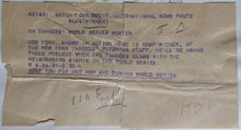 Load image into Gallery viewer, 1937 Kemp Wicker Type 1 Black & White Photo New York Yankees MLB Baseball VTG