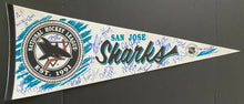 Load image into Gallery viewer, 1991-92 Signed NHL Hockey San Jose Sharks Inaugural Season Pennant Autographed