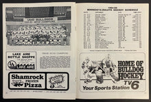 Load image into Gallery viewer, 1985 Vintage NCAA Hockey Program Minnesota Gophers Duluth Bulldogs Brett Hull