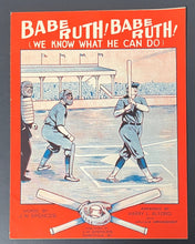 Load image into Gallery viewer, 1928 Babe Ruth Sheet Music Book Vintage MLB Baseball New York Yankees