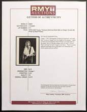 Load image into Gallery viewer, 1970's Type 1 Photograph Neil Young Photographer Neal Preston Rock & Roll LOA