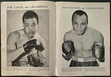 Load image into Gallery viewer, 1948 Heavyweight Championship Boxing Program Yankee Stadium Joe Louis v Walcott