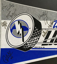 Load image into Gallery viewer, 1990s Signed Vintage NHL Tampa Bay Lightning Autographed Pennant Rob Ramage