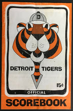 Load image into Gallery viewer, 1965 MLB Baseball Detroit Tigers Program vs Kansas City Royals Tiger Stadium