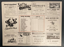 Load image into Gallery viewer, 1953 Detroit Red Wings Johnny Bower Autographed Signed Program NHL Hockey VTG