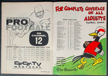 Load image into Gallery viewer, 1965 Molson Stadium CFL Football Program Calgary Stampeders Montreal Alouettes