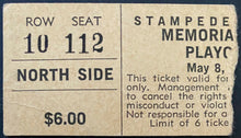 Load image into Gallery viewer, 1974 Memorial Cup Hockey Ticket Stub Calgary's Stampede Corral Ramparts vs Pats