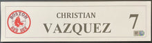 Load image into Gallery viewer, Christian Vazquez Boston Red Sox Game-Used Cardstock Locker Name Plate MLB Holo