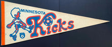 Load image into Gallery viewer, 1970's NASL Minnesota Kicks Vintage Soccer Team Pennant