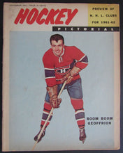 Load image into Gallery viewer, 1961 Hockey Pictorial Magazine Boom Boom Geoffrion Front Cover Canadiens VTG