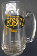 Load image into Gallery viewer, 1972 Grey Cup Championship Hamilton Tiger-Cats 6" Glass Mug CFL Football Vintage