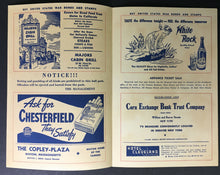 Load image into Gallery viewer, 1945 Yankee Stadium Baseball Program New York Yankees vs Cleveland Indians Vtg