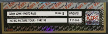 Load image into Gallery viewer, 1997-98 Elton John The Big Picture Tour Photo Pass Vintage Concert Music iCert