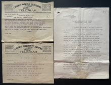 Load image into Gallery viewer, 1921-22 NHL Hockey Document Telegram Regarding Sprague Cleghorn Future HOFer