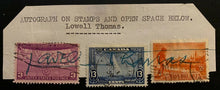 Load image into Gallery viewer, Vintage Lowell Thomas Autographed 1930s Stamps Broadcaster Explorer Author JSA