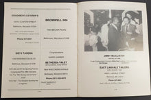 Load image into Gallery viewer, 1986 14th Annual Maryland Boxing Hall of Fame Award Banquet Program Harry Jeffra