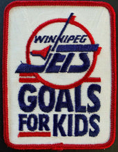 Load image into Gallery viewer, Vintage Winnipeg Jets NHL Hockey Jersey Patch Goals For Kids Crest