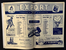Load image into Gallery viewer, 1955 Maple Leaf Gardens NHL Hockey Program VTG Leafs vs Red Wings Harry Lumley