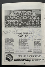 Load image into Gallery viewer, 1983 Oshawa Civic Auditorium Charity Game Program Bobby Orr Signed Lineup Page