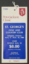 Load image into Gallery viewer, 1980 St George's Golf & Country Club LPGA Peter Jackson Classic Open Ticket Pass