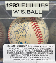 Load image into Gallery viewer, 1993 Official World Series Philadelphia Phillies Signed x28 Baseball JSA LOA MLB