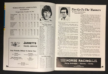 Load image into Gallery viewer, 1974 WHA Hockey Program Memorial Coliseum Phoenix Roadrunners vs Crusaders