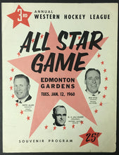 Load image into Gallery viewer, 1960 WHL All Star Game Program Western Hockey League Edmonton Gardens Vtg