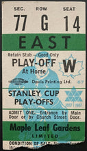 Load image into Gallery viewer, 1967 Toronto Maple Leafs Stanley Cup Finals Game 4 Ticket Stub NHL Hockey VTG