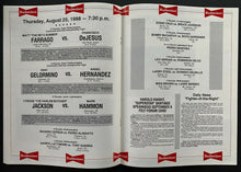 Load image into Gallery viewer, 1988 Boxing Program Matt Farrago Francisco De Jesus Madison Square Garden