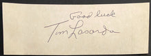 Load image into Gallery viewer, MLB Baseball Signed Cut Autographed Tommy Lasorda Los Angeles Dodgers HOFer Vtg