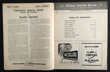Load image into Gallery viewer, 1951 Chicago Stadium Hockey Program Detroit Red Wings vs Chicago Blackhawks NHL