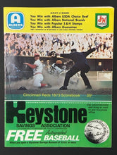Load image into Gallery viewer, 1973 Cincinnati Reds Vs San Diego Padres Baseball Program River Front Stadium