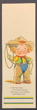 Load image into Gallery viewer, 1930's Campbells Soup Kids Table Bridge Cards x4 Vintage Advertising