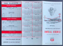 Load image into Gallery viewer, 1968 CFL Football Schedule Rare Pacific 66 Petroleums Advertising LTD Vintage