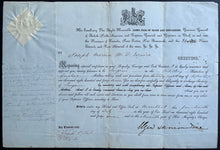 Load image into Gallery viewer, Governor General Province Of Canada Signed Autographed Commission Earl Elgin JSA