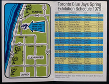 Load image into Gallery viewer, 1979 Toronto Blue Jays Spring Training Exhibition Games MLB Baseball Schedule