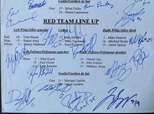 Load image into Gallery viewer, 2000 Canada World Junior Hockey Selection Camp Intra Squad Autographed Lineup