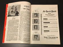 Load image into Gallery viewer, 1954 HARRY LUMLEY Autograph Maple Leafs PROGRAM Toronto vs NYR Vtg Hockey NHL