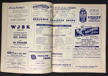 Load image into Gallery viewer, 1953 Olympia Stadium NHL Hockey Program Detroit Red Wings vs New York Rangers