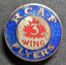 Load image into Gallery viewer, Vintage RCAF Flyer + RCAF 3 Wing Flyers Hockey Team Lapel Pin Royal Canadian