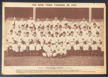 Load image into Gallery viewer, 1947 World Series Champions New York Yankees Team Signed Sepia Print x8 JSA LOA