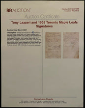 Load image into Gallery viewer, Signed Toronto Maple Leafs Baseball Tony Lazzeri + Autographed Index Cards LOA
